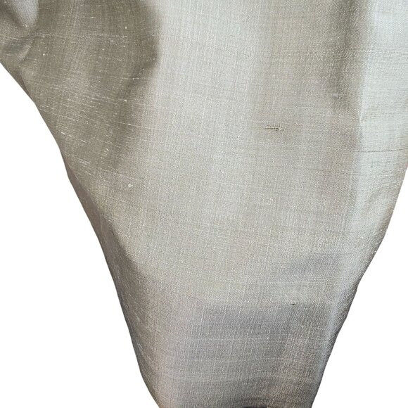 Vintage Meadow Avocado Green Raw Silk Pencil Skirt Handmade HS150 - Picture 7 of 7